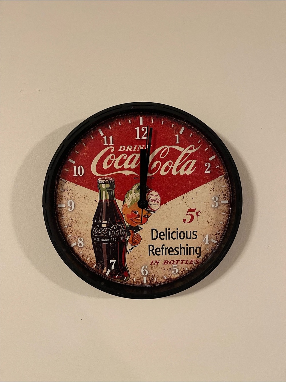 Coca Cola Red and Cream Retro Wall Clock